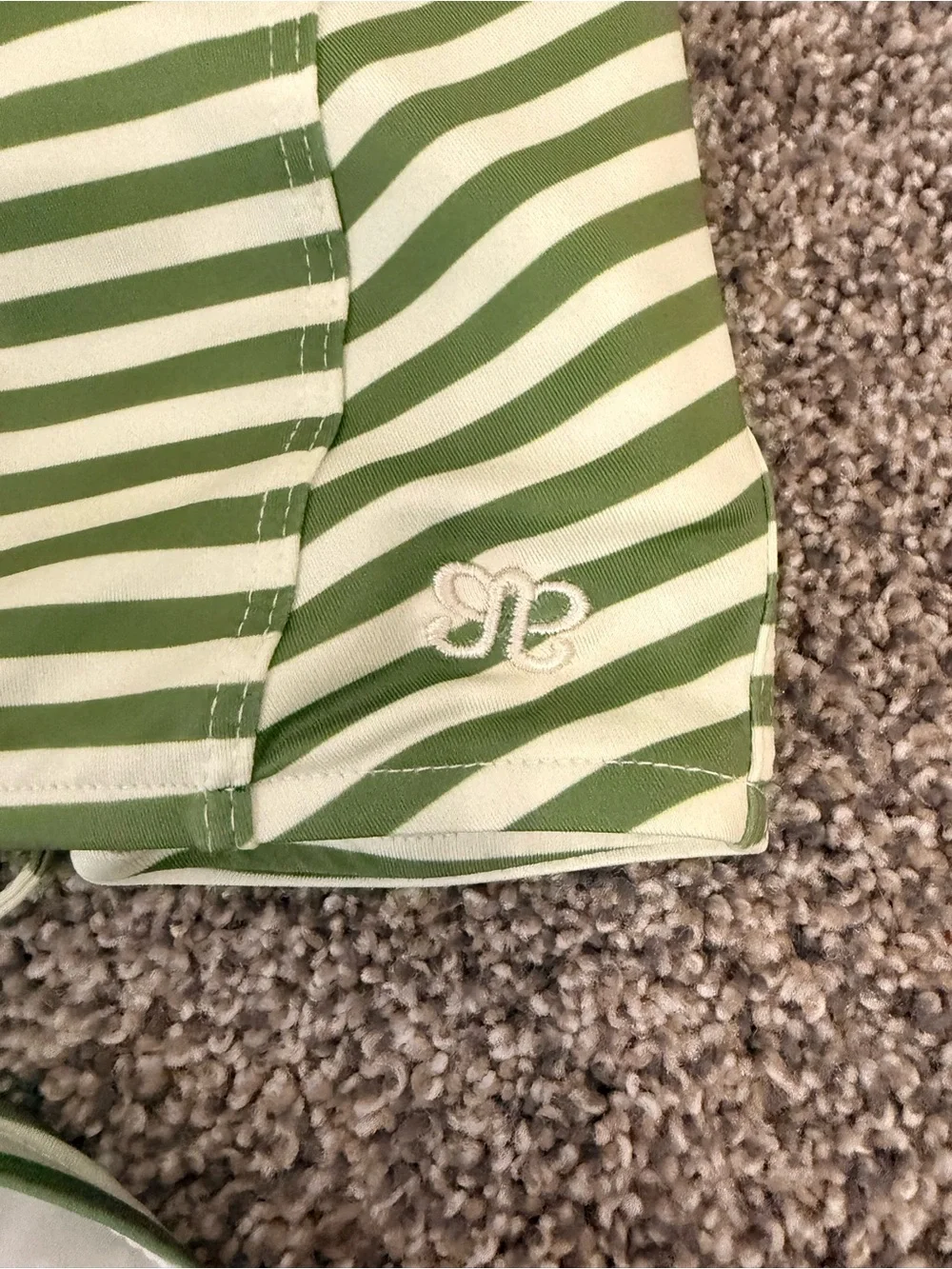 Albion Swim 2 Piece Set Sage Stripe (size medium and large)
